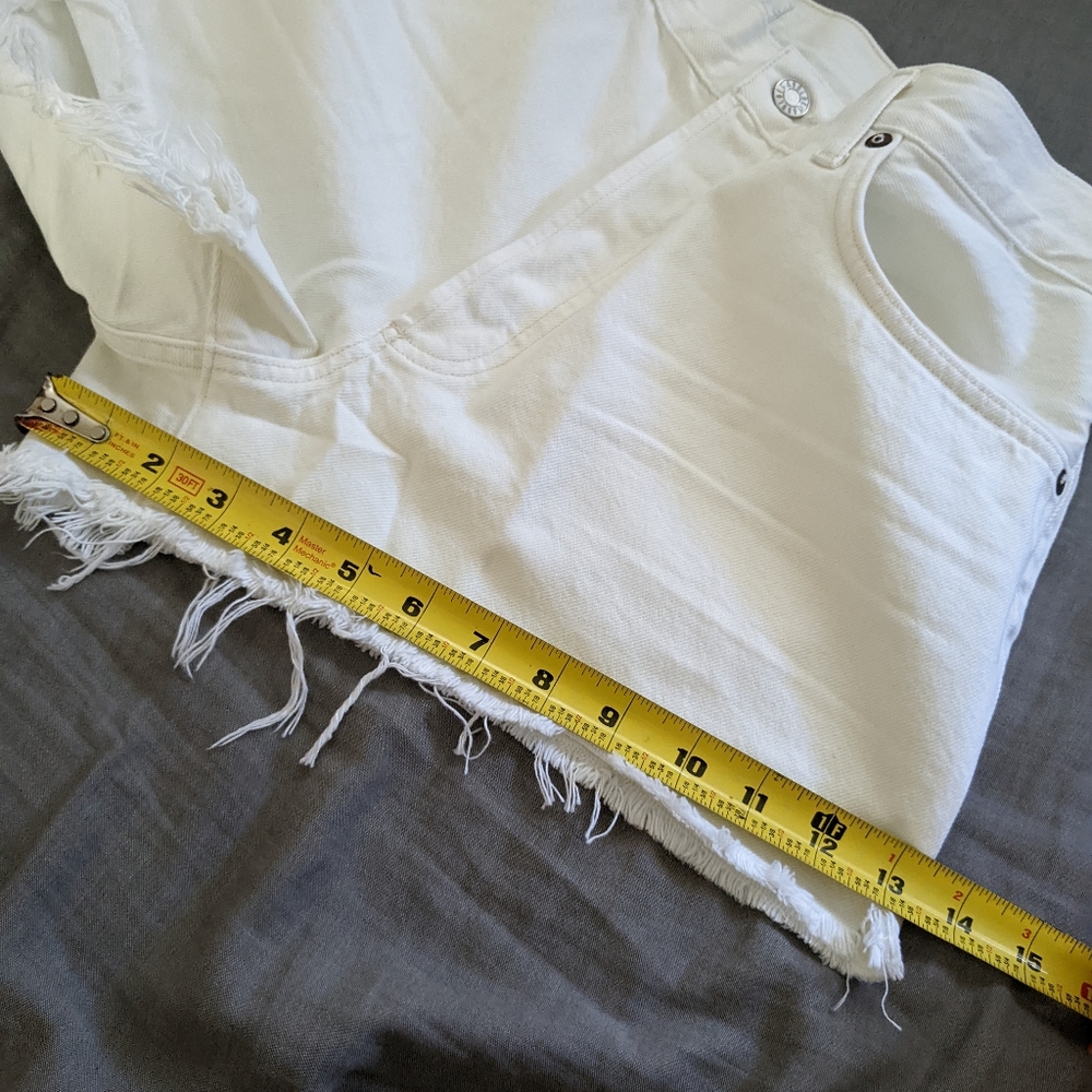 Agolde Parker Jean Shorts Tissue White - Picture 10 of 11